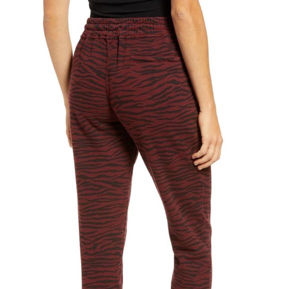Pistola Alessa Black Cherry Tiger Slim Straight Leg Sweatpants S - Picture 6 of 16